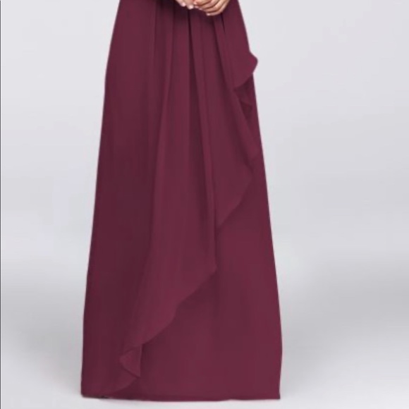 Strapless Purple or Wine Colored Dress - Picture 9 of 9